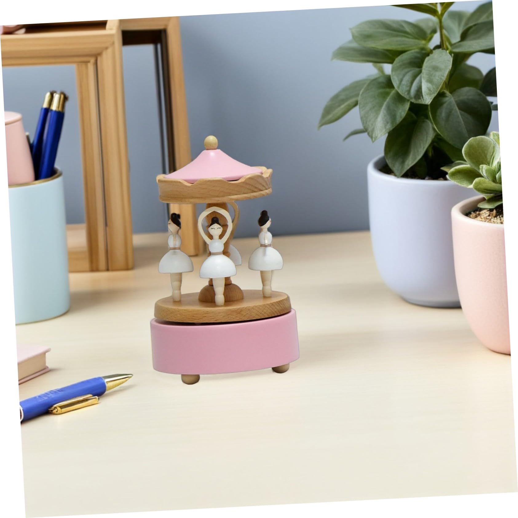 Caja de Música de Madera con Bailarina Giratoria Artesanal Elegante Regalo para Cumpleaños Aniversario y San Valentín para Niñas y Amantes del Ballet