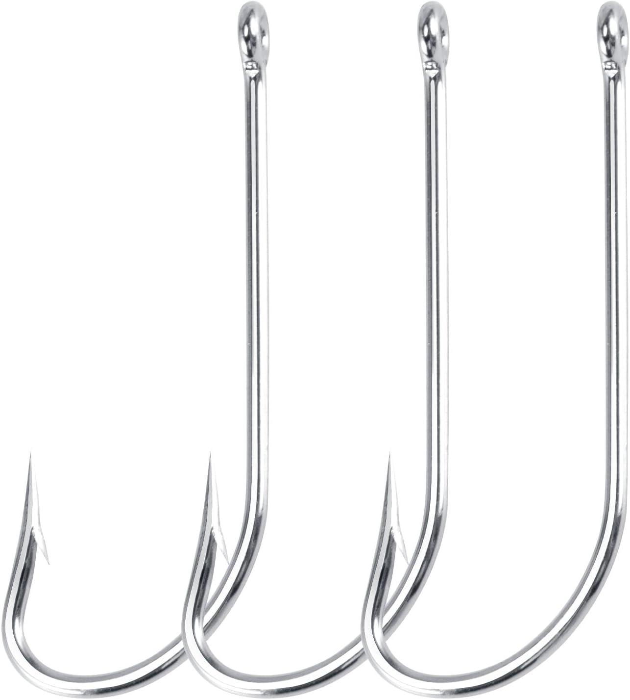 Dr.Fish Fishing J Hooks O'shaughnessy Forged Hook Long Shank Trolling Sea Bass Striper Snapper Hooks for Freshwater Saltwater