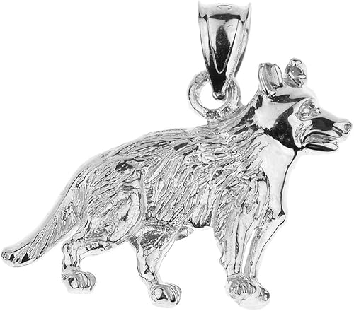 Alta Polaco 925plata esterlina Pastor Alemán Perro Colgante