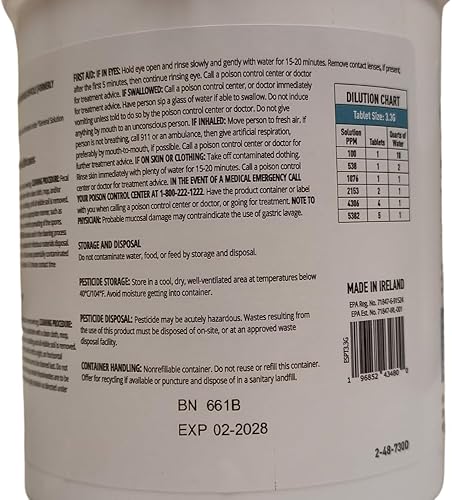 Miniatura 8 de Desinfectante esporicida de tabletas NaDCC de 0.12 oz  Multiusos, pestañas concentradas de disolución para solución a granel, uso con EvaClean