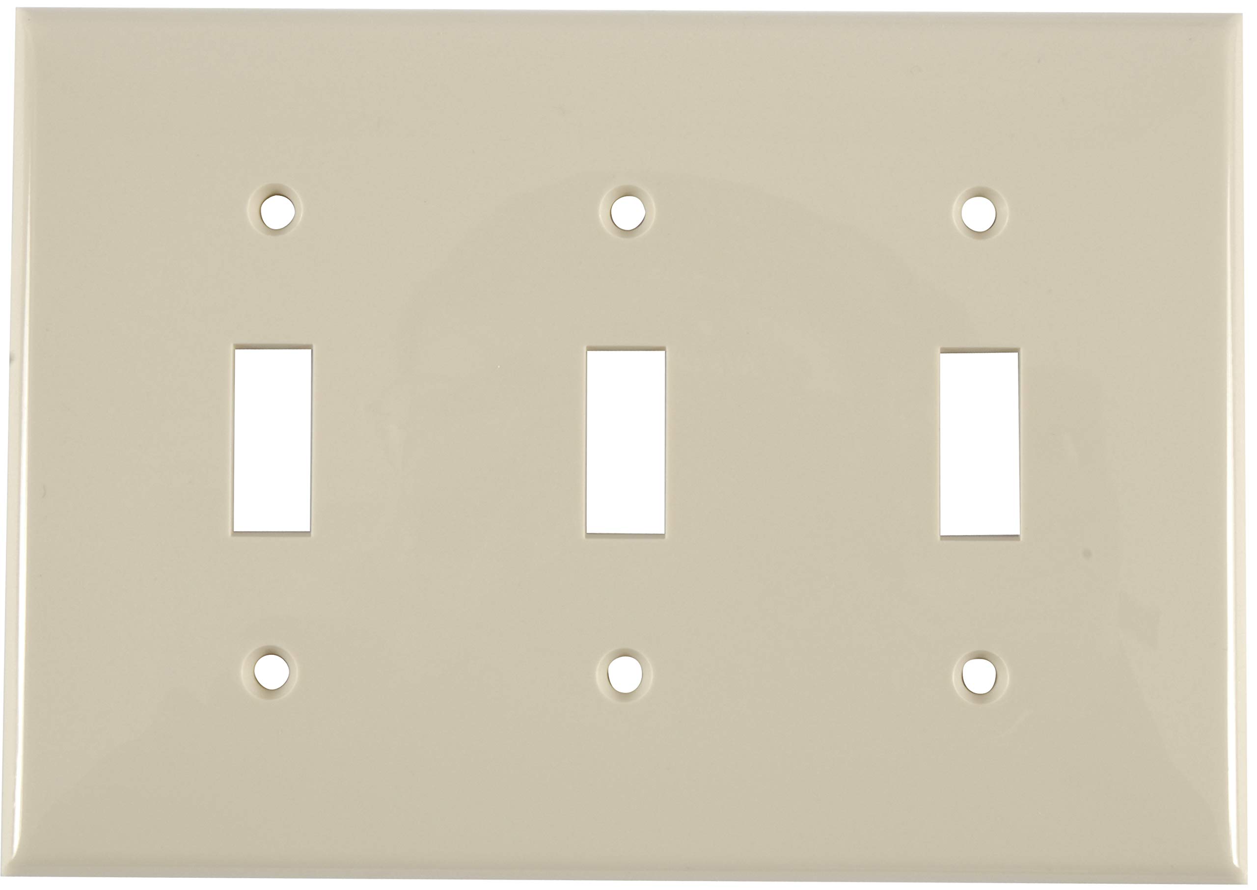 Power GearTriple Wall Plate Cover, 3 Gang, Light switch cover, 6.5” x 4.5”, Outlet Covers, Screws Included, Light Almond, 50167