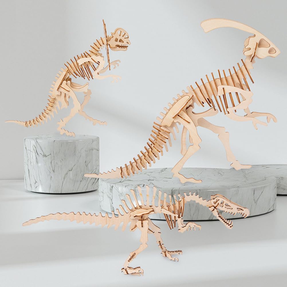 Puzzle 3D di Scheletro di Dinosauro Fai-da-te, Giocattolo Creativo STEM