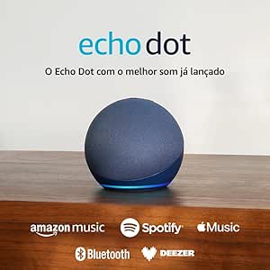 Echo Dot (Geração mais recente) | O Echo Dot com o melhor som já lançado | Cor Azul