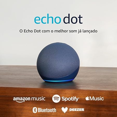 Echo Dot (Geração mais recente) | O Echo Dot com o melhor som já lançado | Cor Azul