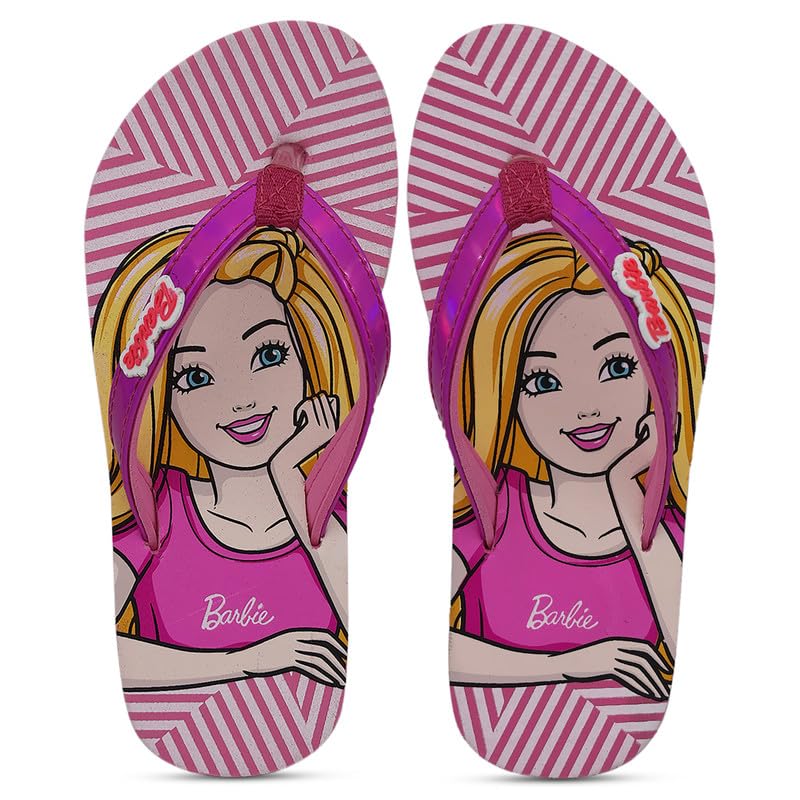 Kidsville Barbie Printed Pink Flipflops for Girls (B08RDVLXVV) Amazon Price History, Amazon Price Tracker
