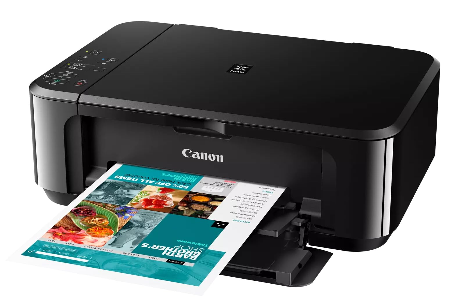 Canon PIXMA MG3650S Drucker Farbtintenstrahl DIN A4 (Scanner, Kopierer, Bürodrucker, 4.800 x 1.200 dpi, WLAN, Apple AirPrint, automatischer Duplexdruck) schwarz