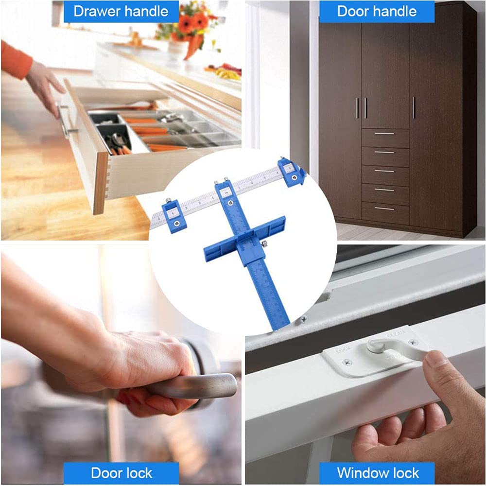 Guía De Taladro Para Muebles - Plantilla De Acero Inoxidable Para Instalar Tiradores De Armarios