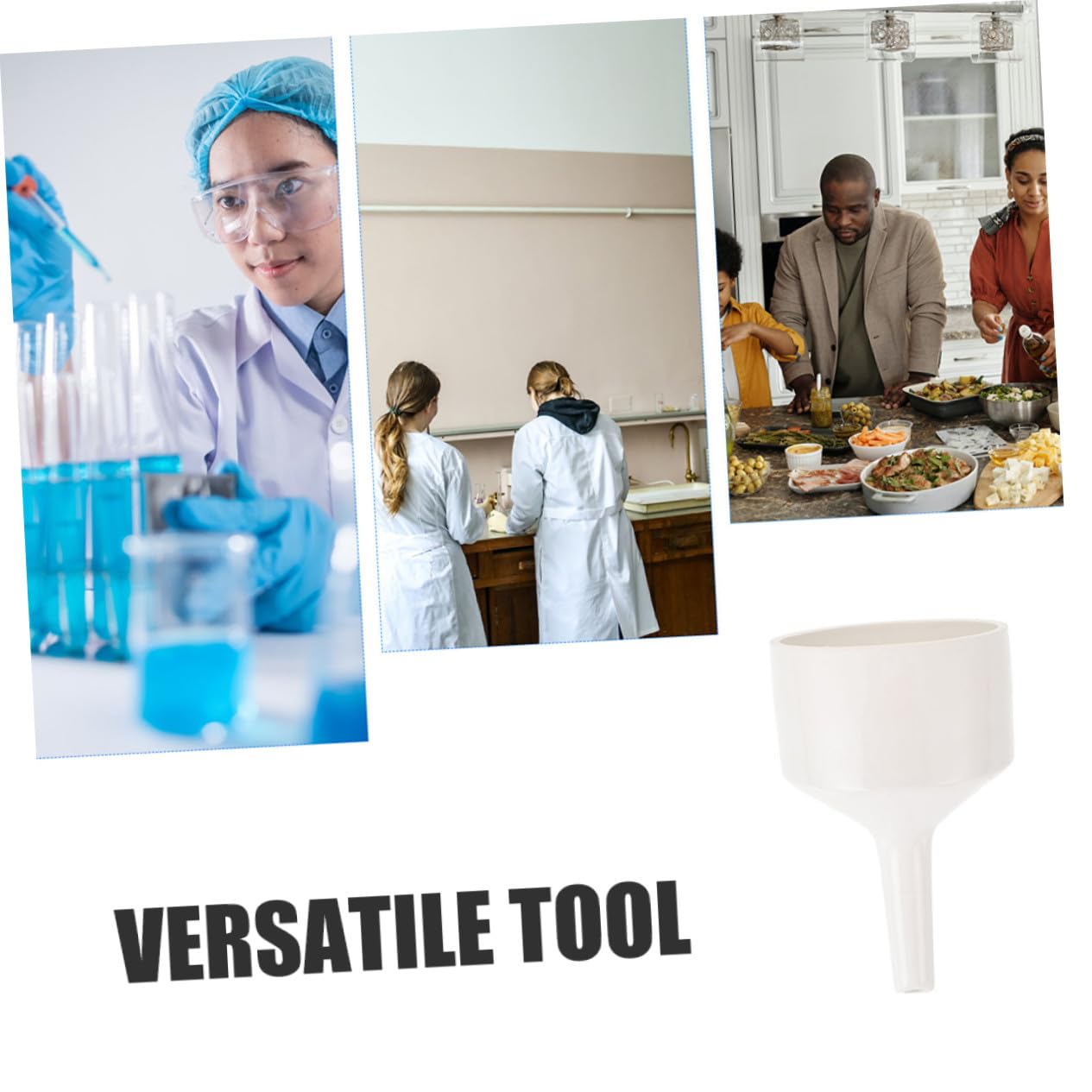 Laborfiltrationstrichter Weiß 2 Stück Keramik Präzises Ausgießen mit Abgeschrägtem Rand und Modernes Design für Studenten und Chemische Experimente