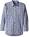 Akademiks Men's Howard Big and Tall Long Sleeve Plaid Buttondown Shirt