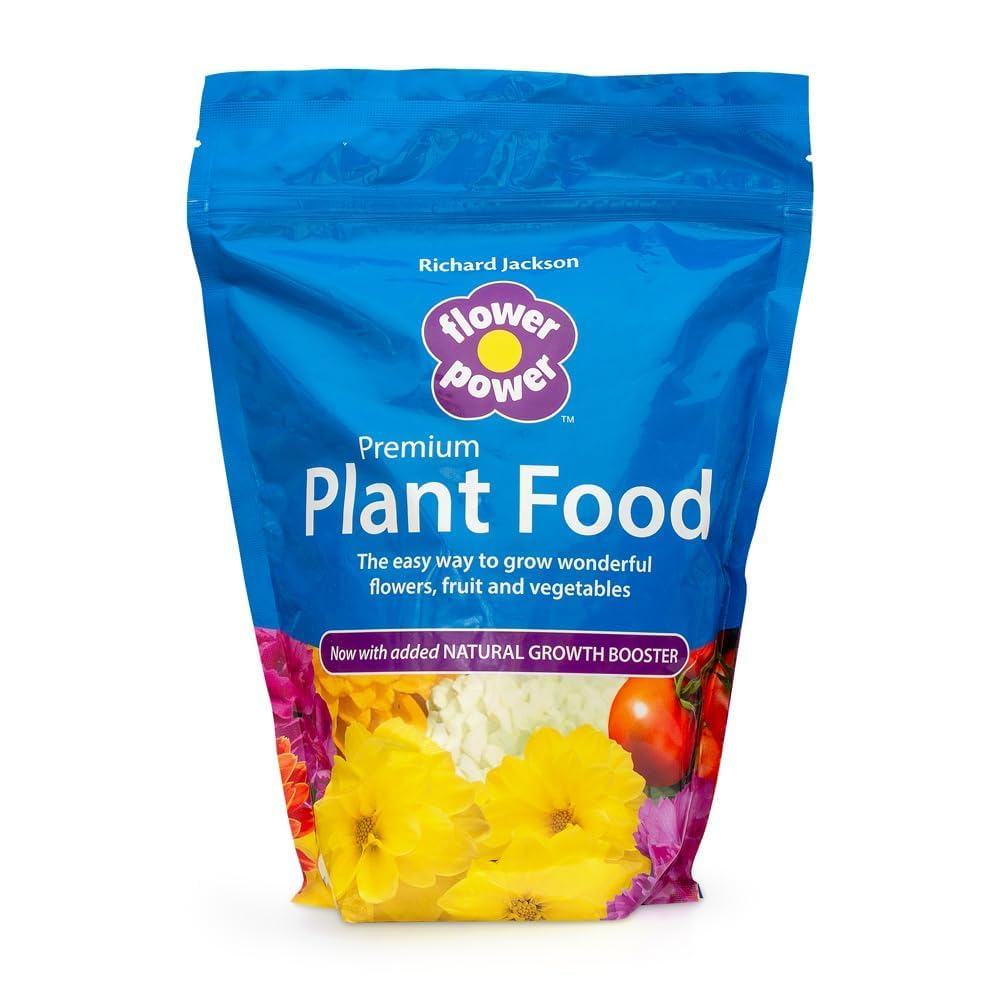 Richard Jackson Flower Power Premium Plant Food, with Bio-Active Technology, Concentrated Feed for All Plants, 427l of feed, Fruits and Vegetables with Essential Nutrients (475g)