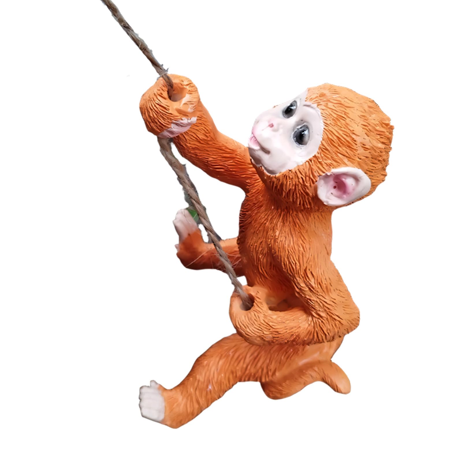 Hredyqw Climbing Squirrel and Monkey Flower Pots Hook Resin Decoration Sculptures Ornaments for Garden Balcony Outdoor Resin Animal Statue