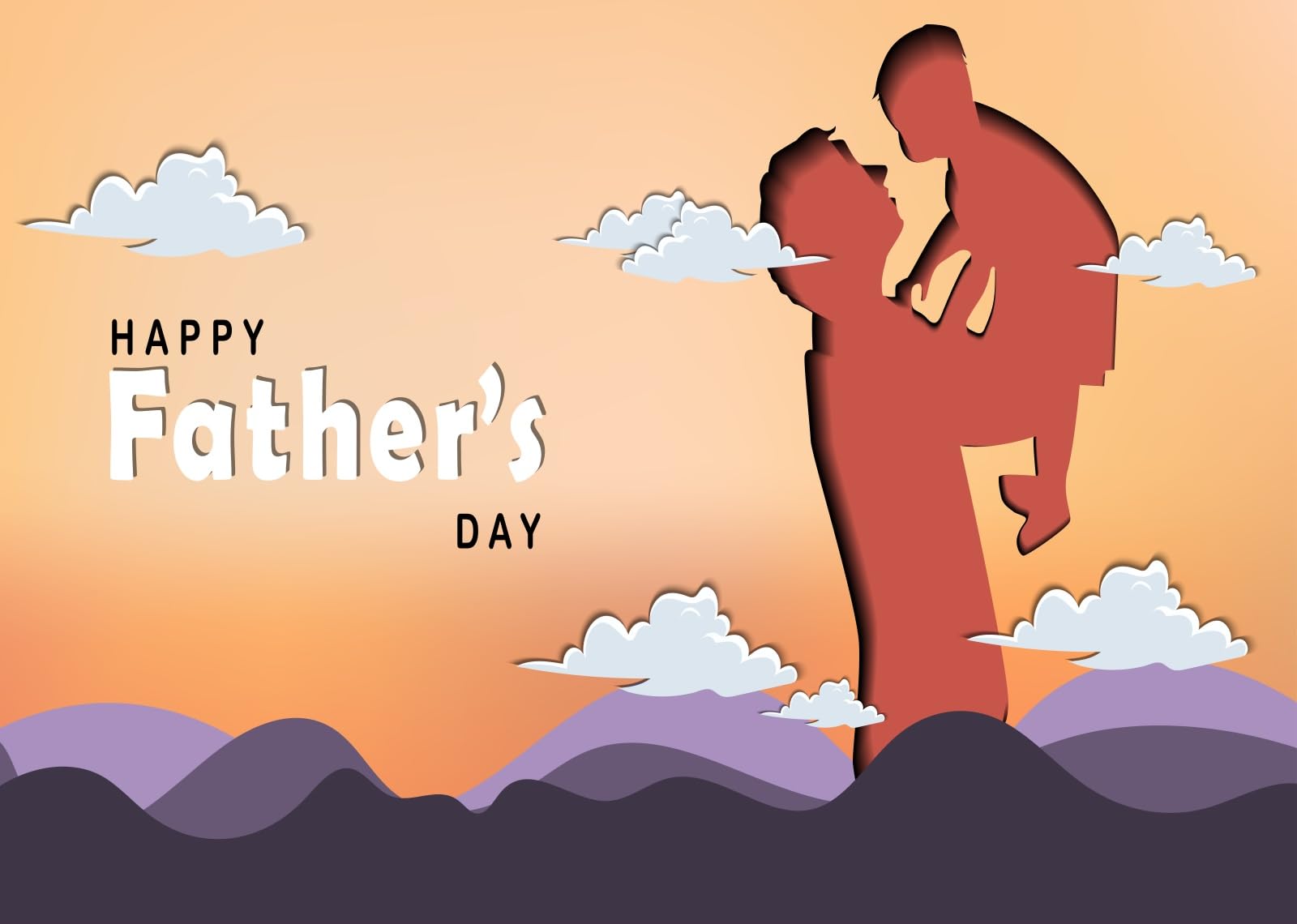 BELECO 6x3m Sfondo in tessuto Buona festa del papà | Silhouette padre che tiene bambino sfondo festa famiglia super papà banner tavolo torta accessori studio foto