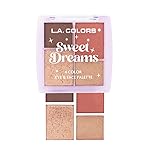 L.A. Colors 4-Color Eye & Face Palette Sweet Dreams – Fantasy, Makeup Palette for Eyes, Cheeks & Face, Perfect Stocking Stuffer, Compact & Travel-Friendly Shades