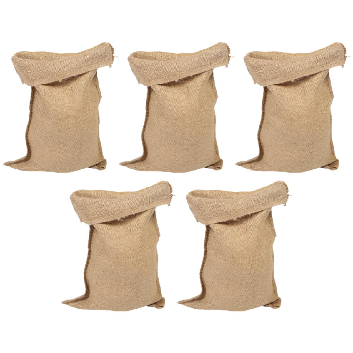 jojofuny 5 Sacchetti di Iuta Resistenti per Conservazione e Trasporto, Sacchi Multifunzionali Elevata Capacità di Carico per Giardinaggio Domestico