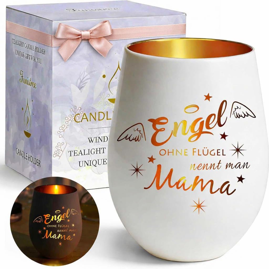 Muttertagsgeschenk für Mama, Muttertag Windlicht mit Gravur Mama Geschenk, Teelichthalter Geschenke für Beste Mutter Schwiegermutter, Graviertes Windlicht aus Glas Geburtstagsgeschenk für Bonus Mama