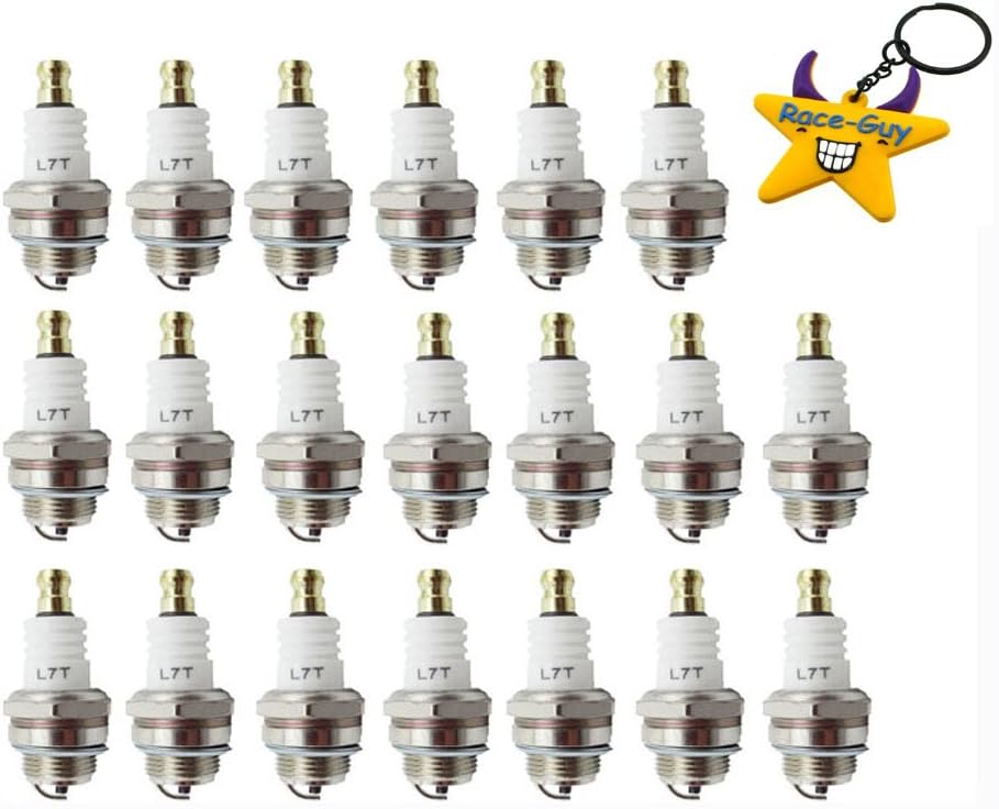 Race-Guy 20x White High Performance Spark Plug For 2 Stroke Engines STIHL TS400 TS410 TS420 TS460 Trimmer Blower Chainsaw Scooter Pocket Bike ATV (20)