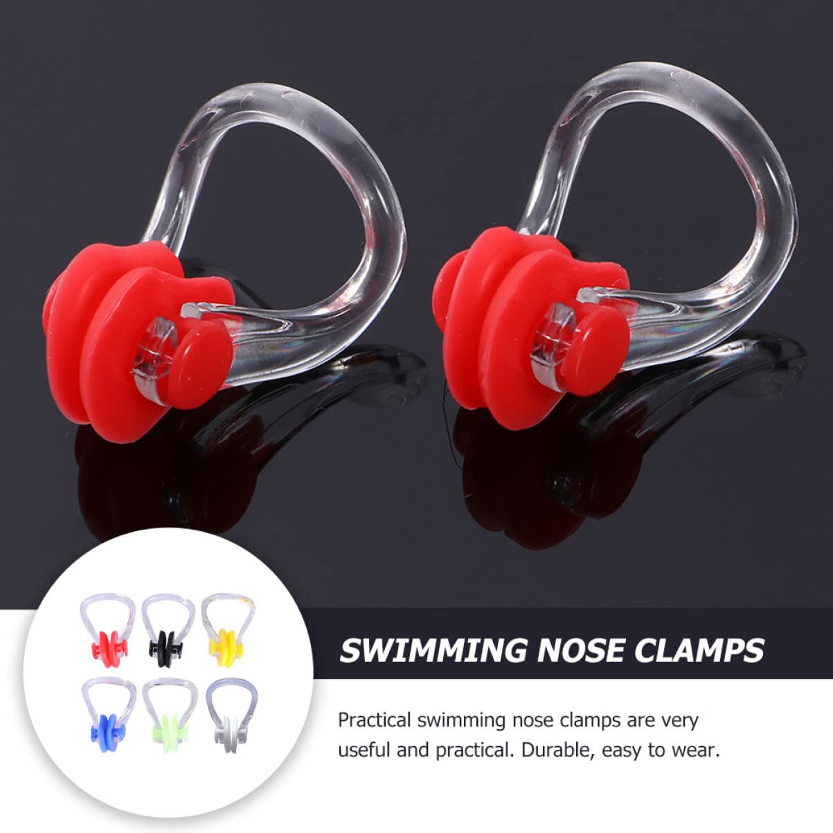 BESPORTBLE 100piezas Clips De Nariz Impermeables para Natación De Suave y Cómoda Protección para Nariz Agua para Nadadores Profesionales y Principiantes Mezclados