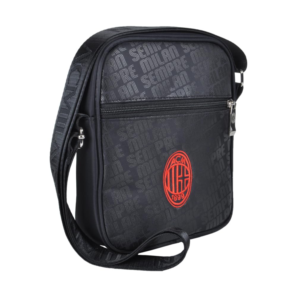 Ac Milan 143414 Milan, Bolso Unisex Adulto, Negro