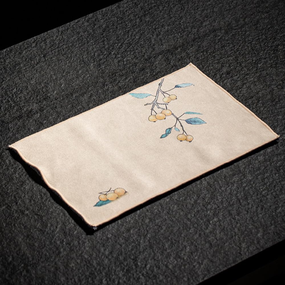 High-end Thick Plush Absorbent Tea Mat Chinese Tea Towel Painted Towel Tea Cloth Tea Table