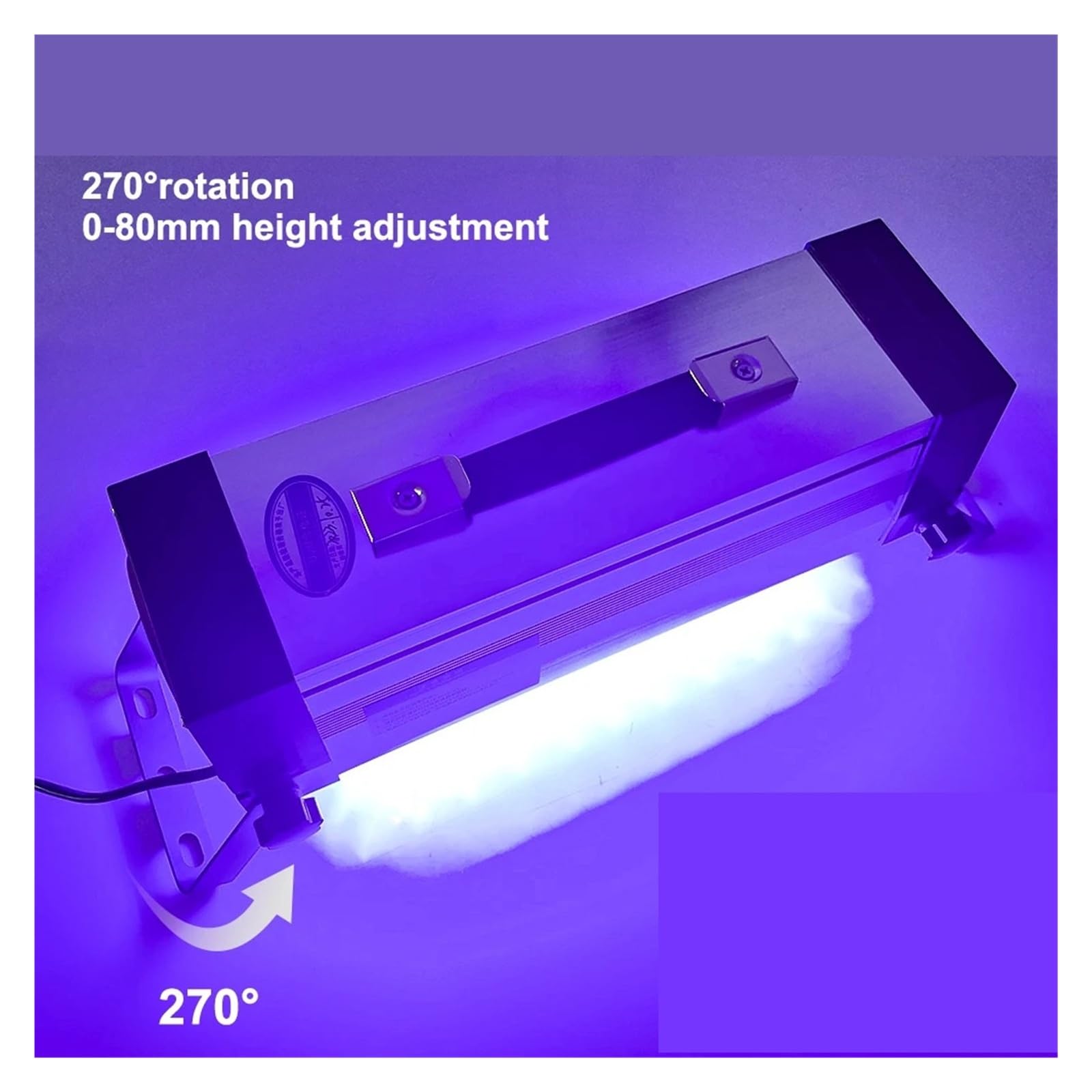 Lampada di polimerizzazione UV portatile da 600 W e 405 NM con 40 perle di inchiostro, vernice, adesivo, serigrafia, olio, scheda PCB, asciugatura rapida Polimerizzazione rapida per lavori fai da te(S