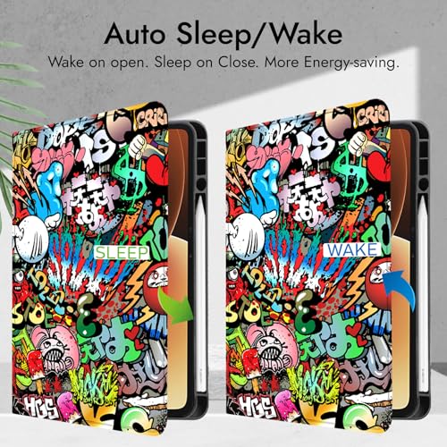 Image of Robustrion Cover for Xiaomi Pad 8 /8 Pro /Xiaomi Pad 7 /7 Pro Cover Case with [Pencil Holder], Folio Flip Cover with Tablet [Auto Sleep Wake] - Hippy