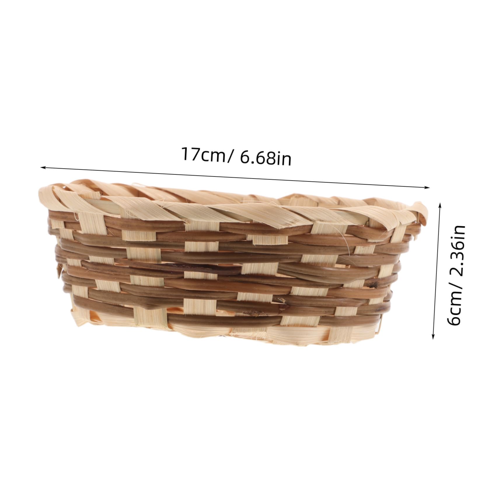 POPETPOP 6pcs Woven Storage Baskets Durable Countertop Fruit Bread Baskets for Home Party Sturdy Design for Freshness and Air Circulation Lightweight Decorative Serving Trays