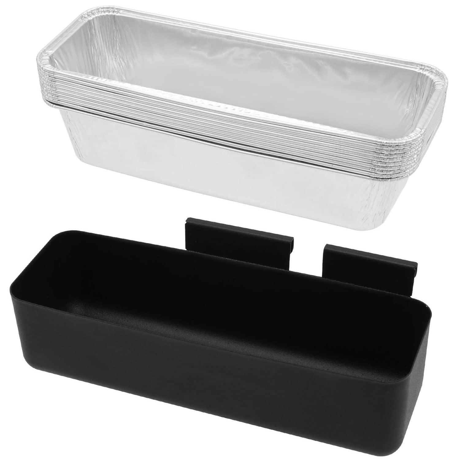MOASKER Grease Cup and 10 Pack Aluminum Foil Grill Drip Pans for Camp Chef Griddles
