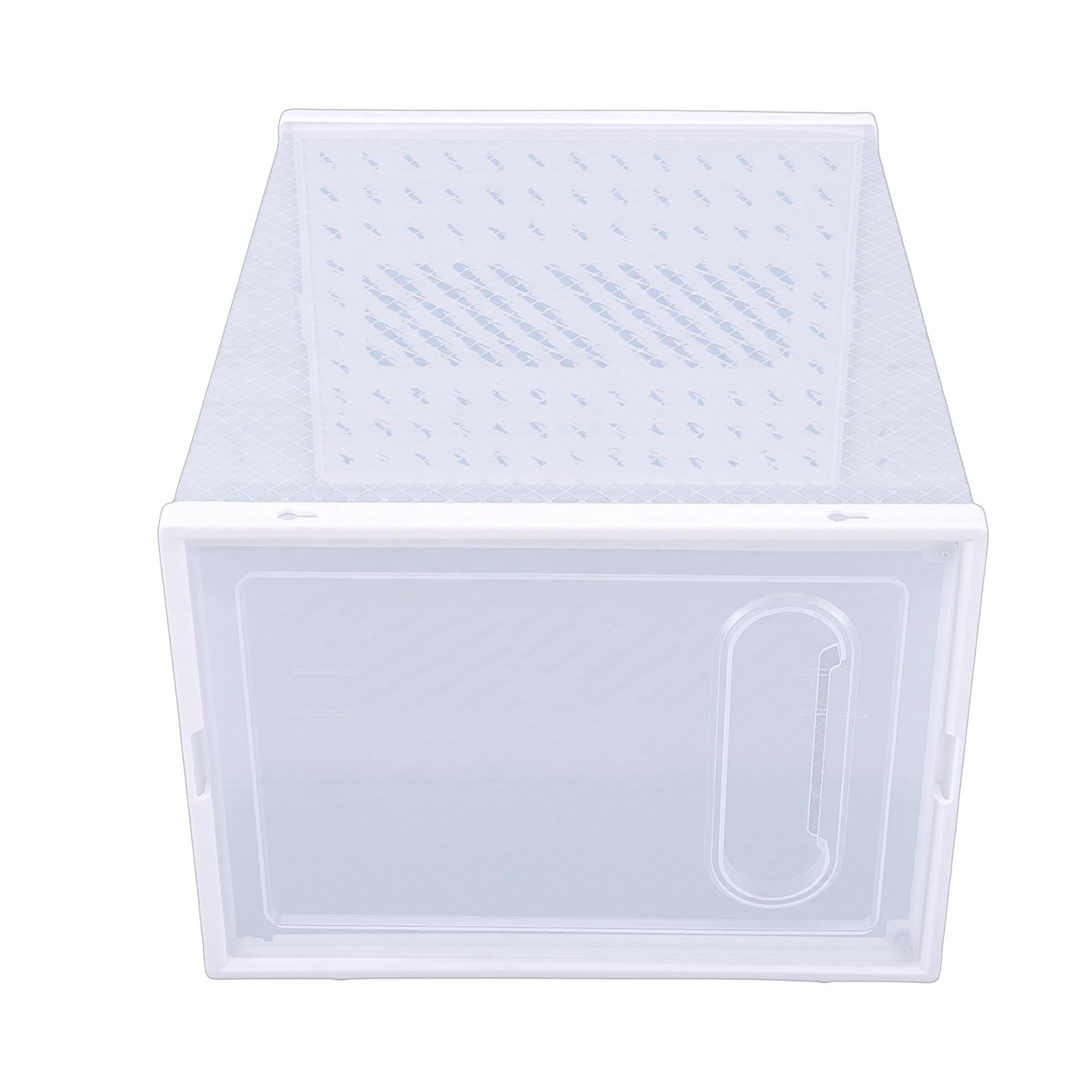 GOWENIC Cajas de Almacenamiento de Zapatos Apilables Transparentes para Zapatos, Organizadores Grandes para Armario de Entrada, Diseño Ventilado para Mujeres y Hombres, Blanco 13.19x9.84x7.28in