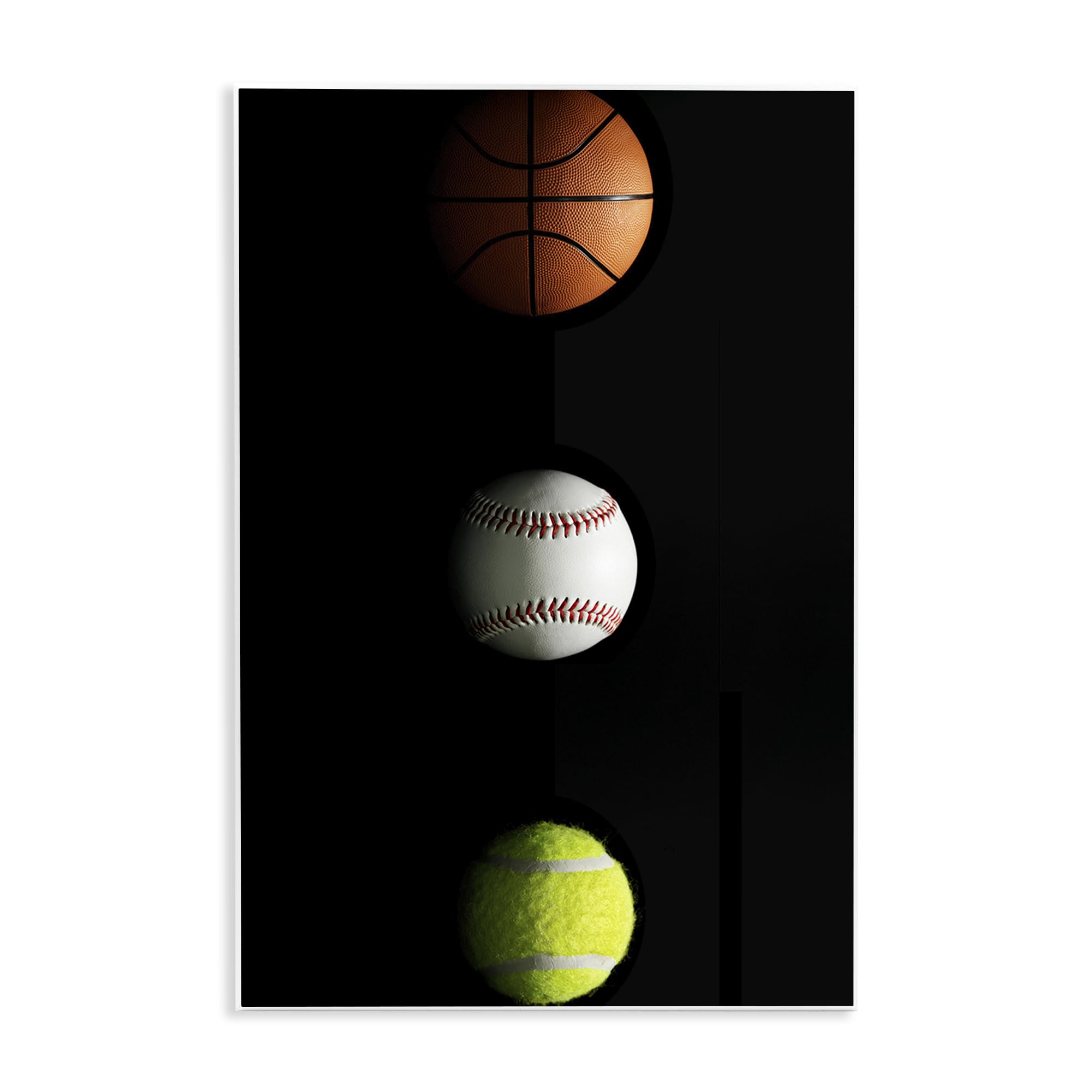 Stupell Industries Unframed 'Sports Balls Spotlight', Wall Plaque Art, 13 X 19 Inches, Easy To Hang And Sturdy, Made In Usa, By Jesse Keith