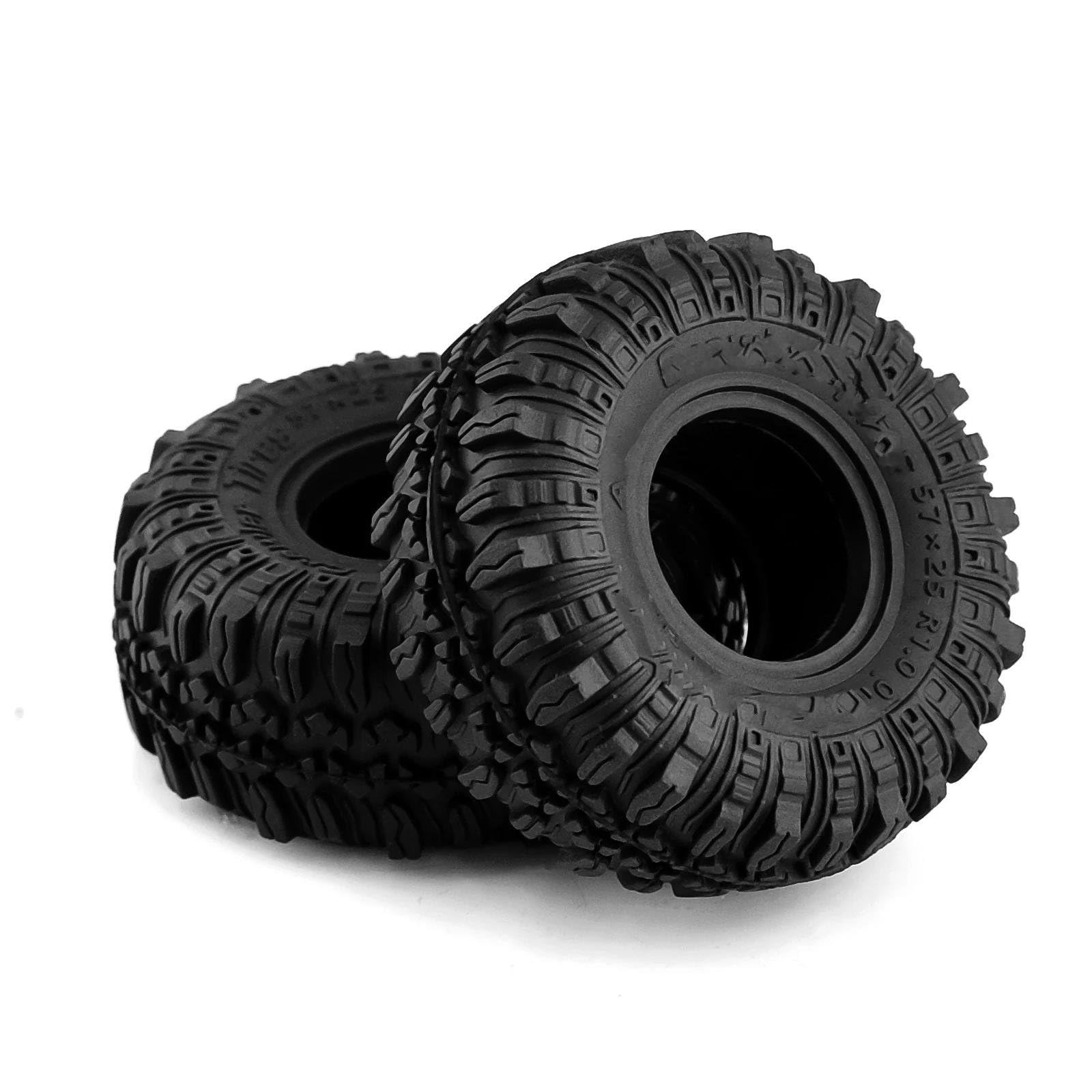 Compatible con SCX24 para AX24 TRX4M (T1017) 58 * 24mm, Todos Los Neumáticos De Rueda Súper Suaves Y Adhesivos 1,0 para 1/18 1/24 Crawler RC Car Tire