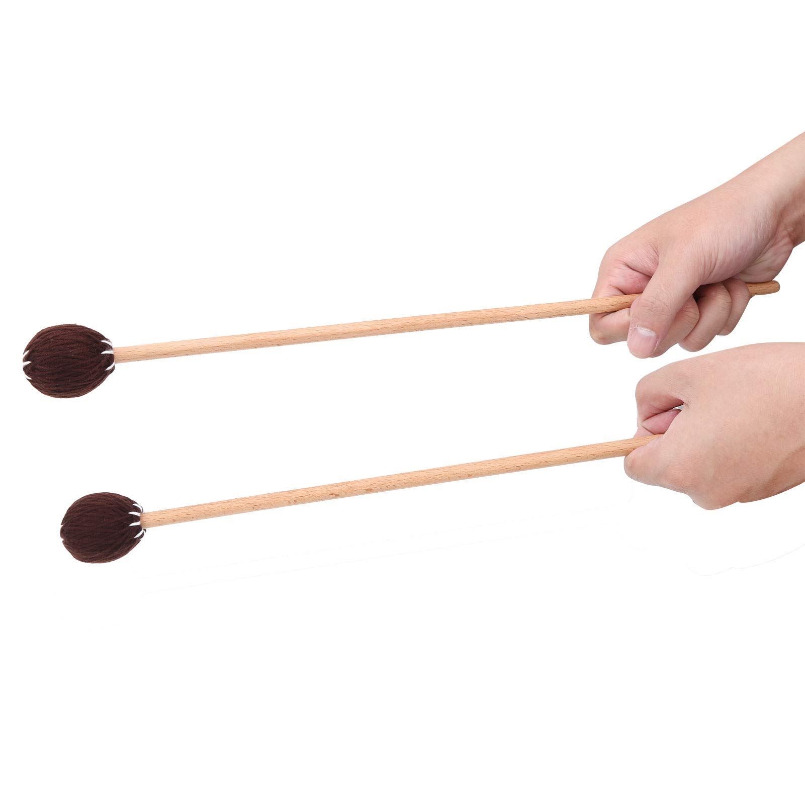 Bacchette per Marimba, Accessori per Strumenti a Percussione, in Faggio con Testa Tonda e Manico, for Percussionisti Professionisti e Dilettanti, During Esibizioni e Allenamenti