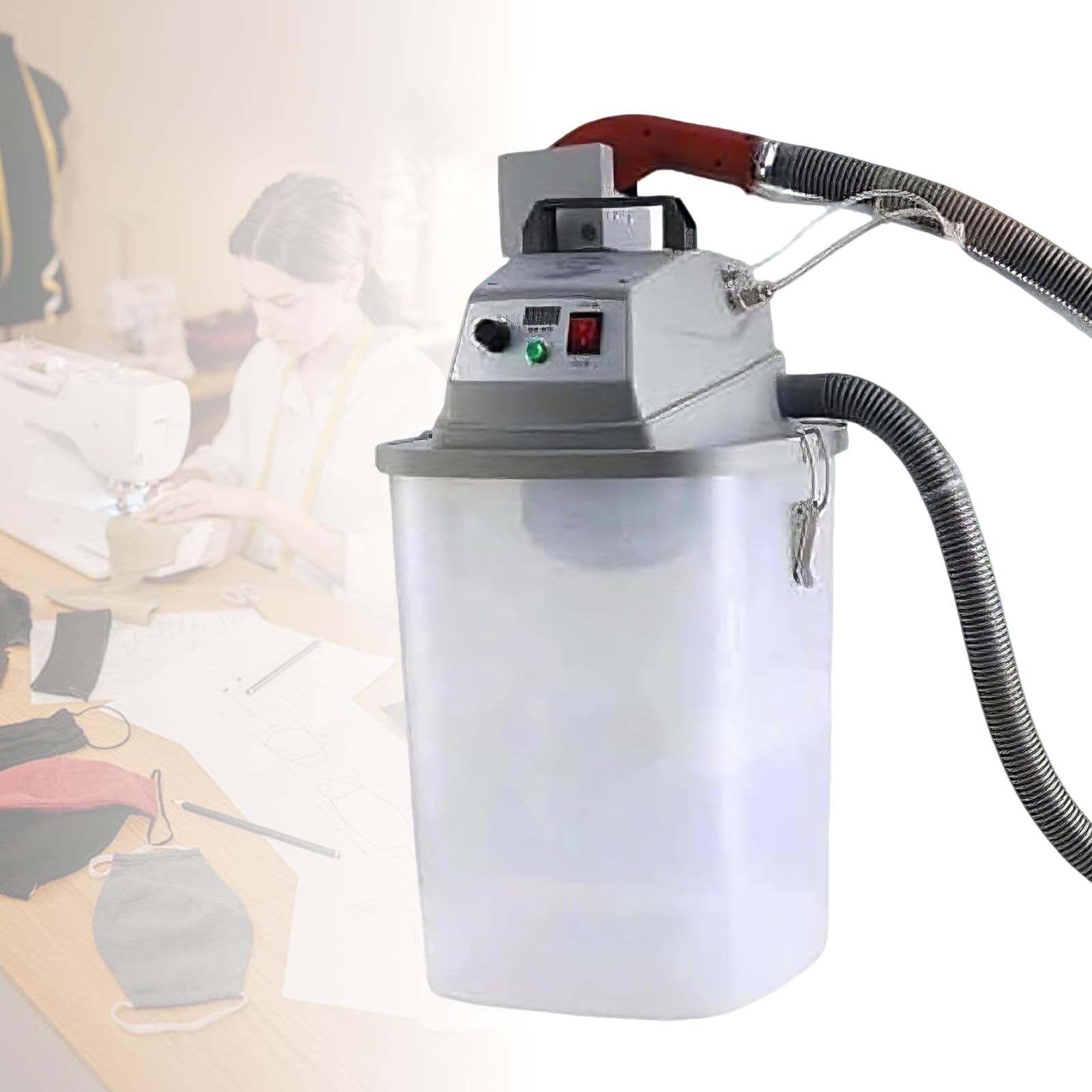 Zhenyuwang 110V Automatic Thread Trimming Equipment, 30-Liter Thread Storage Bin, 28,000 Rpm Brushless Motor, Wide Cutting Range, Suitable For The Sewing Industry