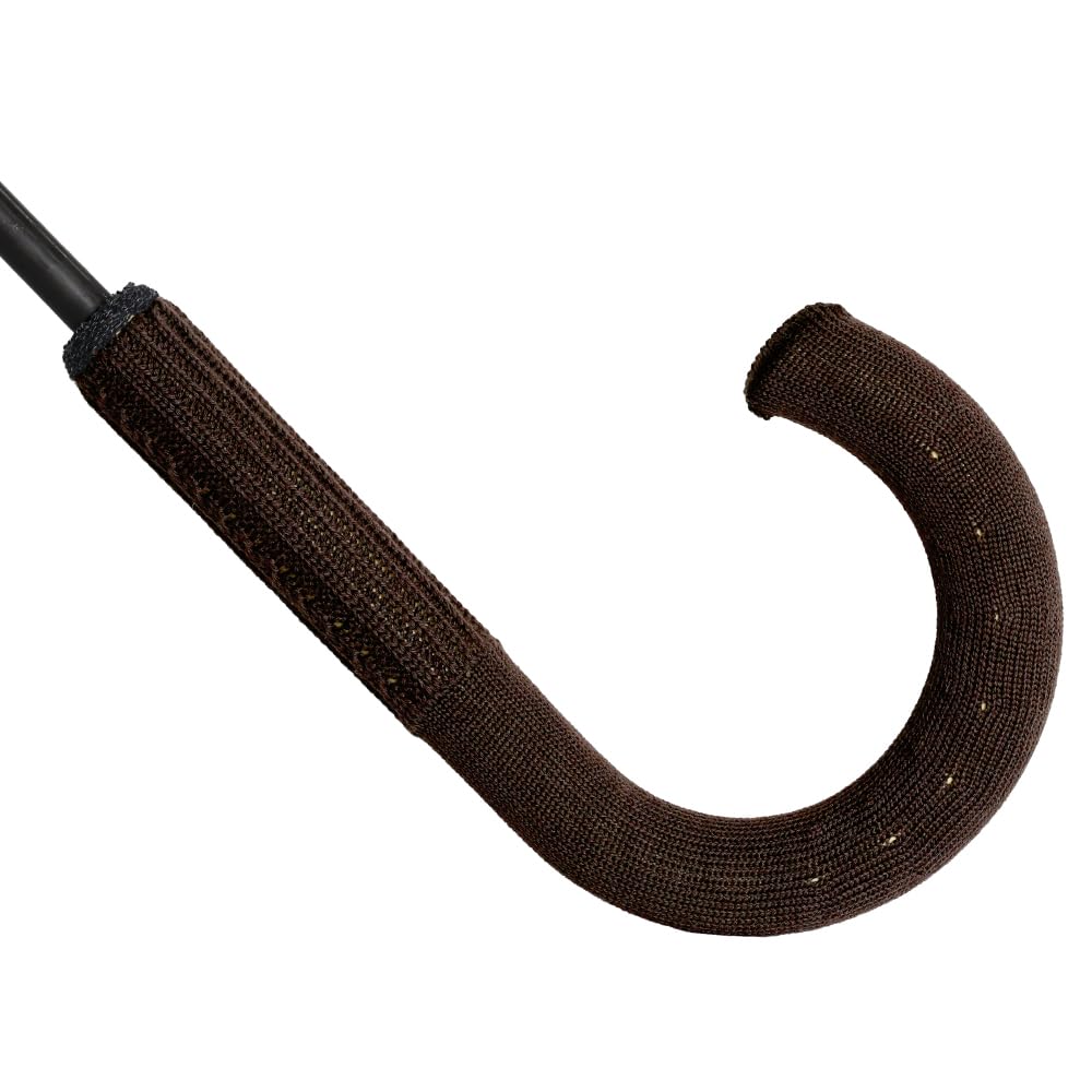Made in Japan, Umbrella Handle Cover, Handle, Chic Color, Marking, Dress Up, Women's, Men's, Antibacterial, Deodorizing, Water Repellent, Gift (Brown (Cable / Anti-Slip), Regular) : Home & Kitchen
