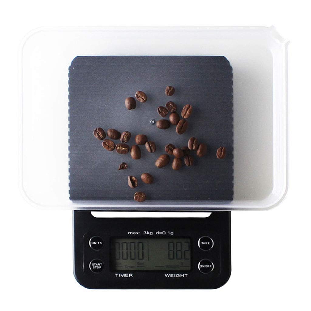 HPTHLY Digital High Precision Scales LCD Tare Function Timing for Coffee Baking Weighing Multifunctional