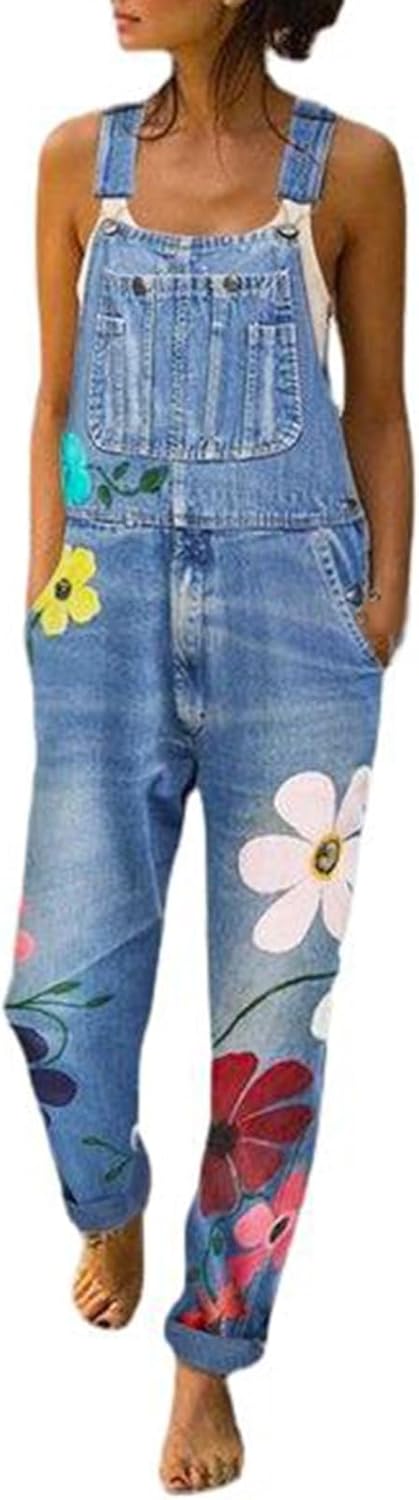 Salopette Jeans Donna Vintage - Tuta Denim Larga Anni 90 Comoda E Casual - Foto 8