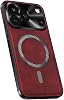 Funda de cuero magnética para Honor 600 Pro, compatible con carga inalámbrica MagSafe, cubierta protectora a prueba de golpes, antideslizante y anti-huellas (Rojo) 1