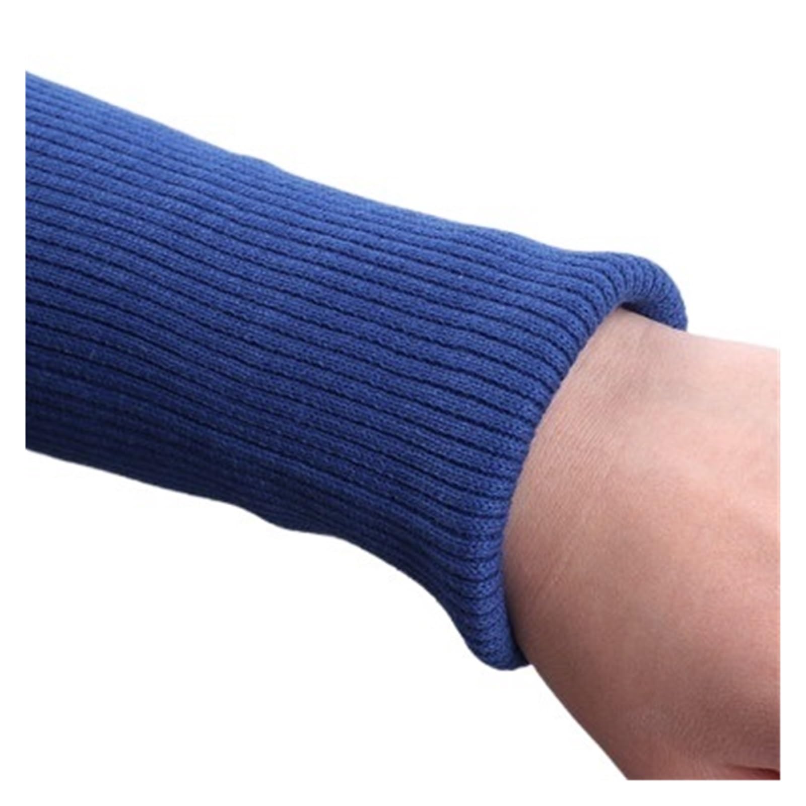 Ribbed Knit Cuff Garment Knitted Ribbed Elastic Side Neckline Threaded Trousers Down Jacket Sweater Children Cuffs Rowan Accessories Fabric(RoyalBlue)