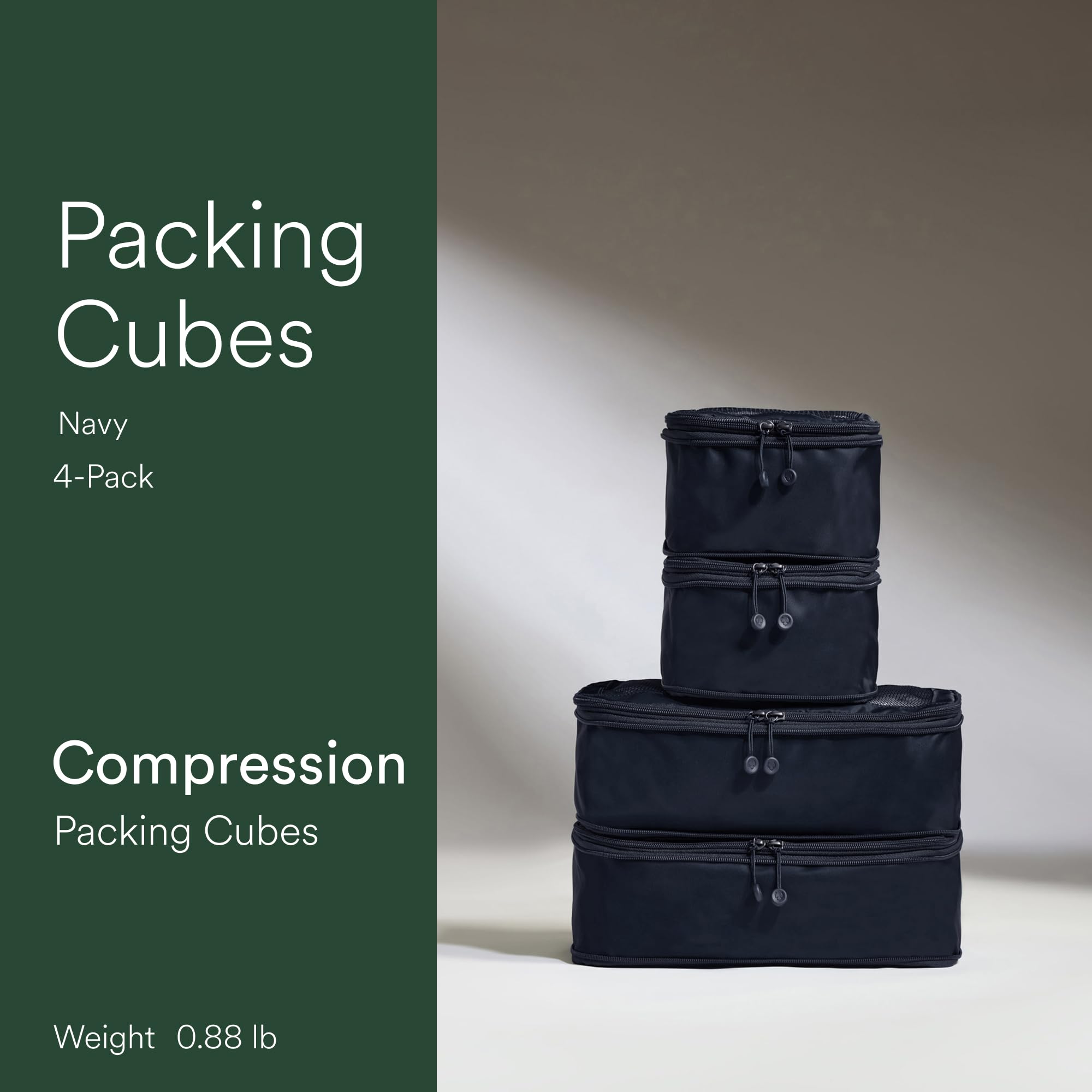 ANTLER - Compression Packing Cubes für Reisen, Gepäck-Organizer für Koffer oder Taschen, Reisezubehör, 4er Set, Indigo
