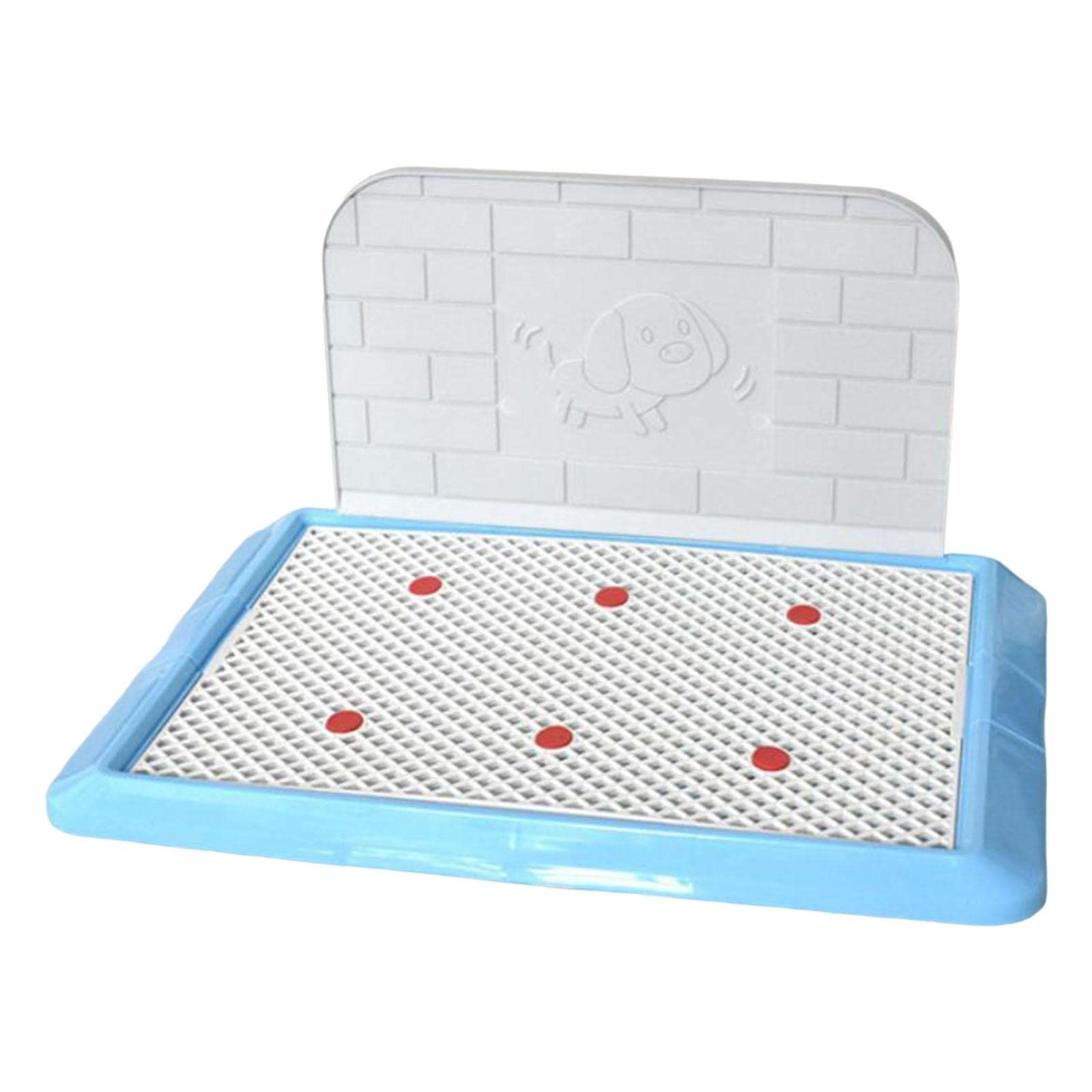 perfk Reutilizable Caja de Arena para Perros Perros Orinal Inodoro Pee Loo Pad Titular Contenedor Pan Bedpan con Cerca Bandeja de Arena para Mascotas
