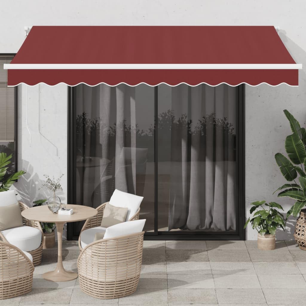 Auvent manuel rétractable en aluminium enduit de poudre avec tissu anti-UV