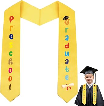 Diueoly Kindergarten Preschool Graduation Sash Graduation Stole Class of 2026 Unisex Kindergarten Preschool Graduation Gifts