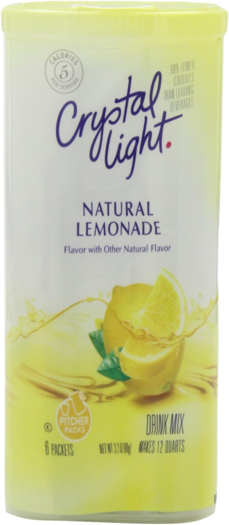 Crystal LightLemonade Drink Mix (24 Pitcher Packets, 4 Canisters of 6)