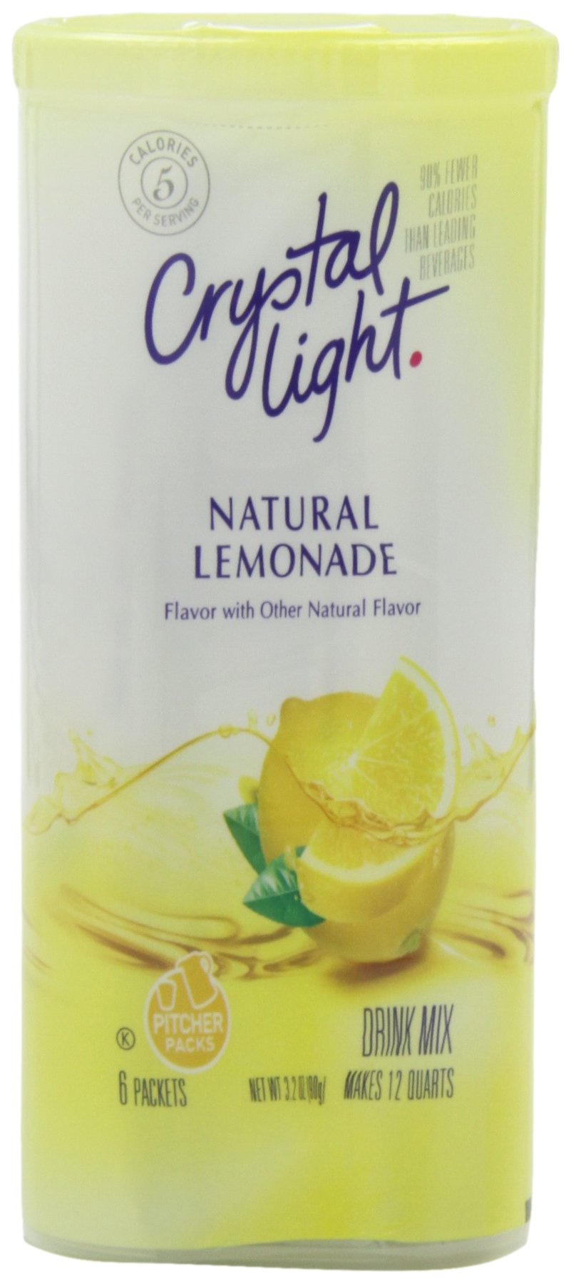Crystal LightLemonade Drink Mix (24 Pitcher Packets, 4 Canisters of 6)