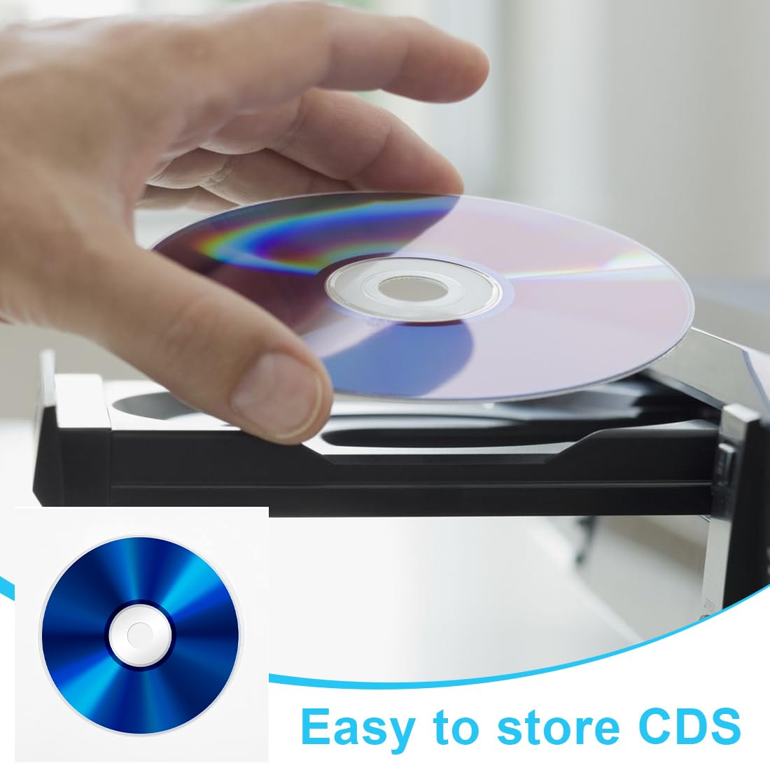 100 Custodie Carta Per CD E DVD - Con Finestrelle E Linguetta Di Chiusura, Colorate - Foto 12