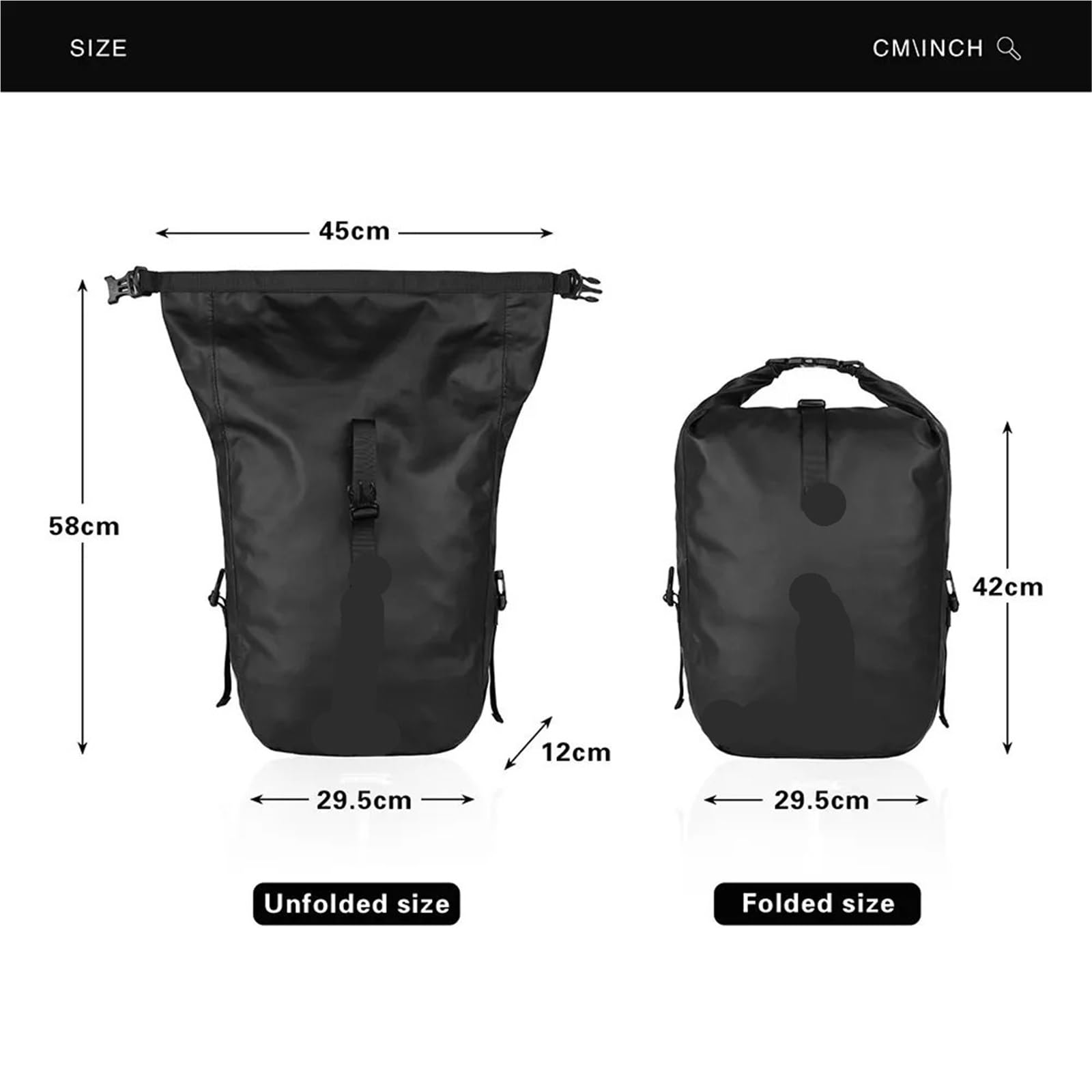 Fahrradtasche Fahrradtasche, 20 l, großes Fassungsvermögen, wasserdichter Gepäckträger, for Reisen, Fahrrad, Radfahren, Umhängetasche, Rucksack-Zubehör FüR FahrräDer
