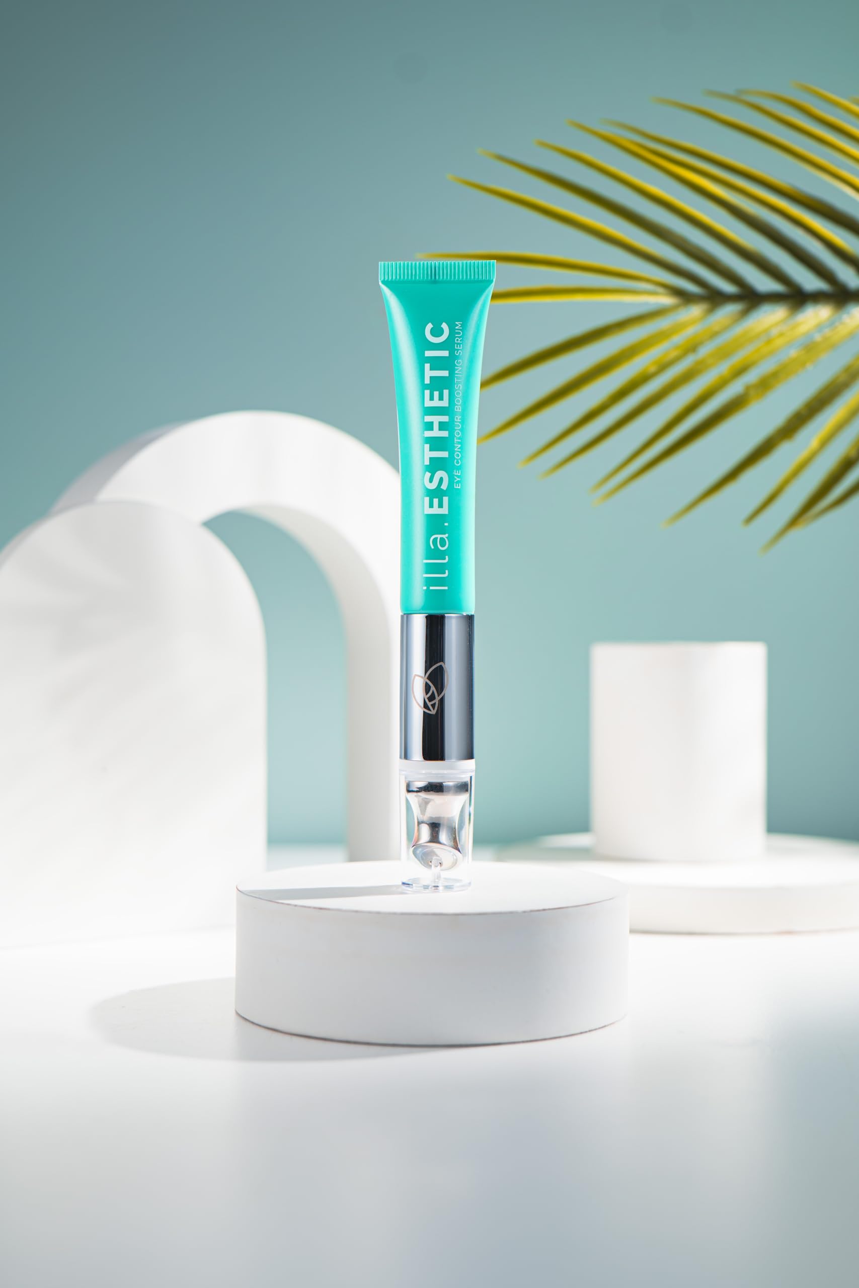 Evoepharm® illa.ESTHETIC Eye Contour Boosting Serum Verjüngendes Anti-Aging Augencreme Hyaluron | Antifalten Mikromassage Lifting Creme | Gegen Tränensäcke Lifting Creme | Ideal als Geschenk