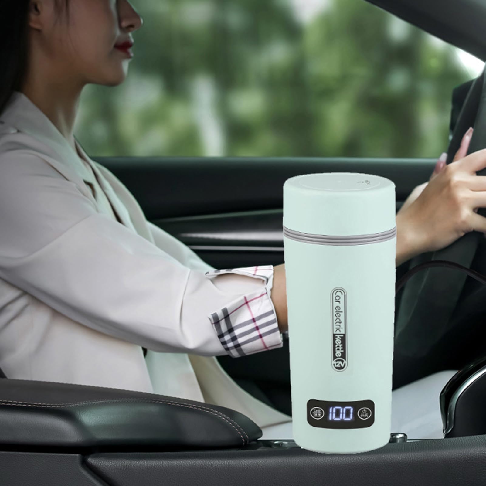 Bouilloire chauffe-eau de voiture 12V bouteille chauffante électrique à