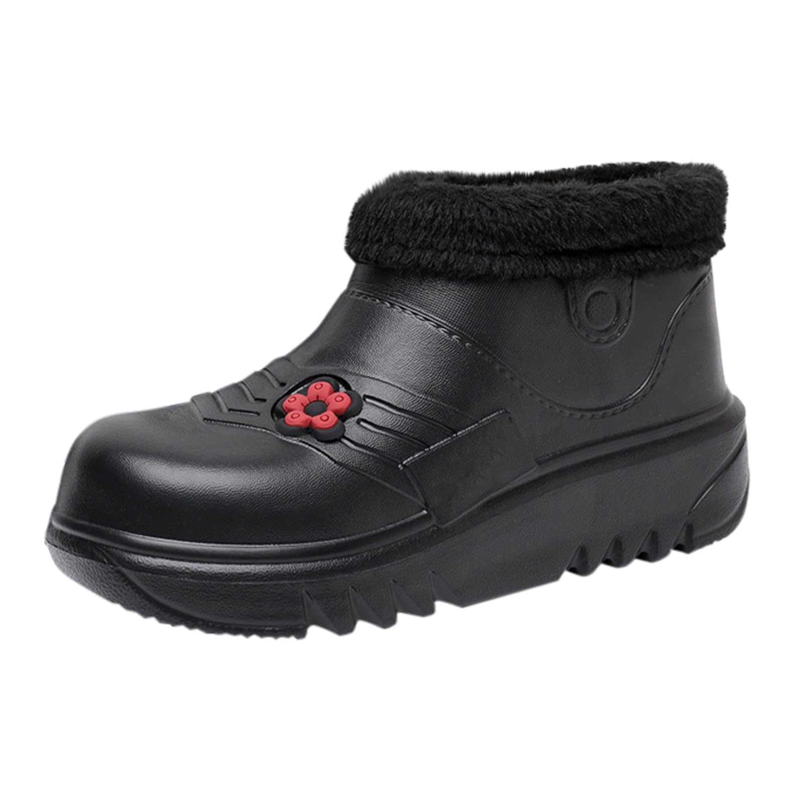 Botas de goma para mujer, forradas, botas de lluvia, botines de lluvia, impermeables, antideslizantes, zapatos de jardín, botas de goma cortas, botas de tobillo, botas de invierno, botas de goma
