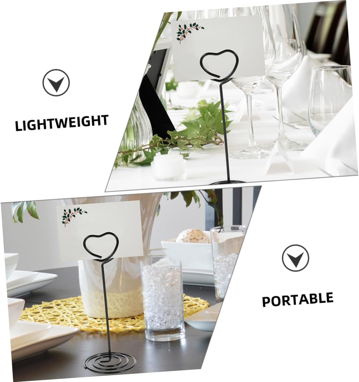 8pcs Table Card Holders Decorative Star-Shaped Photo Clip Stands for Weddings Restaurants and Events for Menus Name Cards and Memos