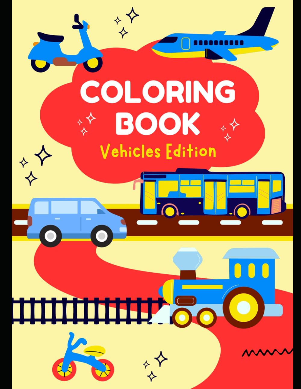 Amazing Vehicles Coloring Book